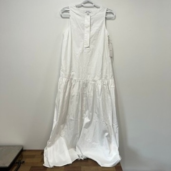 Nordstrom Dresses & Skirts - Nordstrom Womens White Midi Dress XXS NWT $119 Cotton Sleeveless Bride Aline